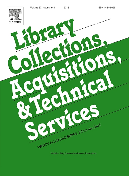 Go to journal home page - Library Collections, Acquisitions, and Technical Services